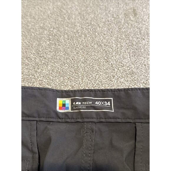 Unionbay LB Tech Pants Men's 40x34 Black Classic Fit Nylon Spandex Zip Pockets - Picture 7 of 15